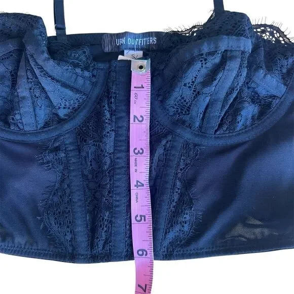 Urban Outfitters Pull Over Corset Top Size S Black NWT New With Tags - Picture 10 of 11